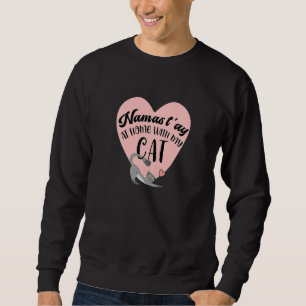 Cute Cat Yoga Namaste Home With My Cat Funny Cat Y Sweatshirt