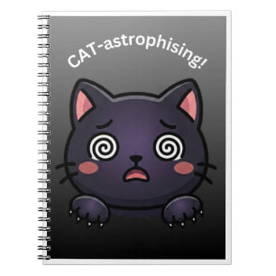 Cute Catastrophizing Cat Notebook