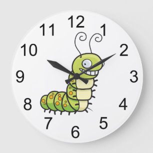 Cute Caterpillar Animal Wall Clock