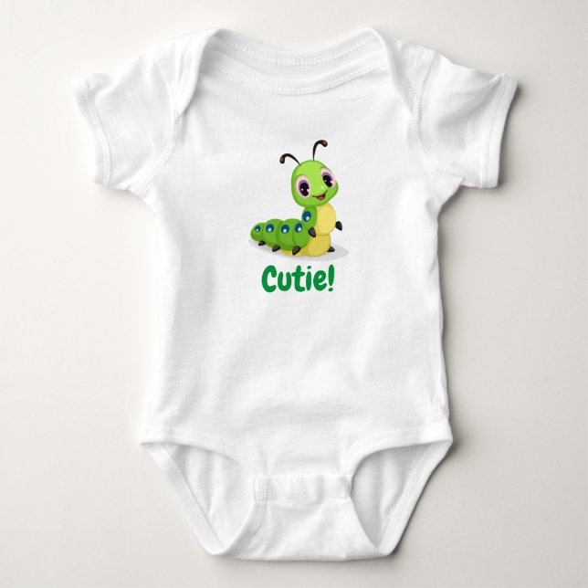 Cute Caterpillar Baby Bodysuit (Front)
