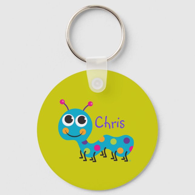 Cute Caterpillar Key Ring (Front)