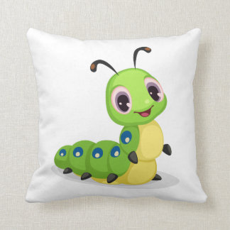 Cute Caterpillar Throw Pillow 16" x 16"