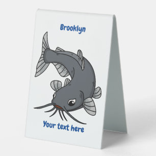 Cute catfish cartoon illustration