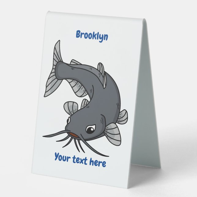 Cute catfish cartoon illustration  (Front)