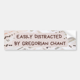 Cute Catholic Latin Mass Gregorian Chant  Bumper Sticker