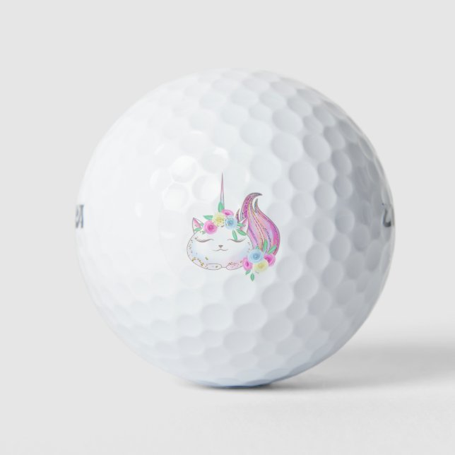 Cute Caticorn Golf Balls (Front)
