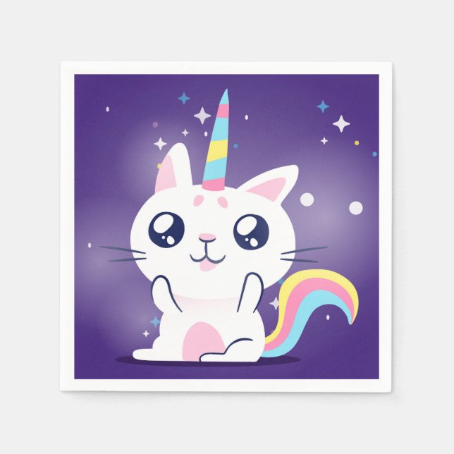 Cute Caticorn Napkin (Front)