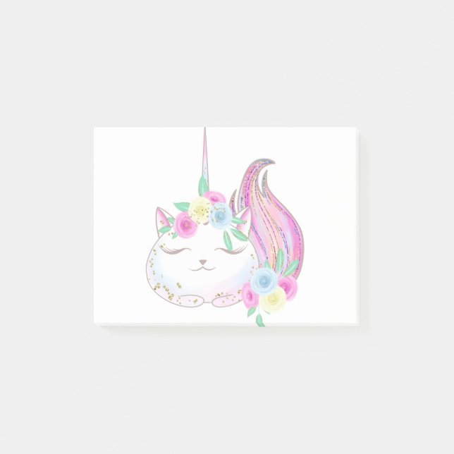 Cute Caticorn Post-it Notes (Front)