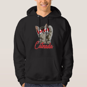 Cute Catnada Canada Cat Maple Leaf Canadian Flag S Hoodie