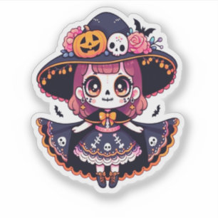 Cute catrina girl halloween