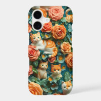 Cute Cats and Flowers Design