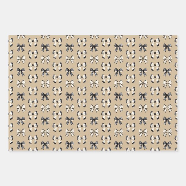 Cute Cats and Ghosts Halloween  Wrapping Paper Sheet (Front)