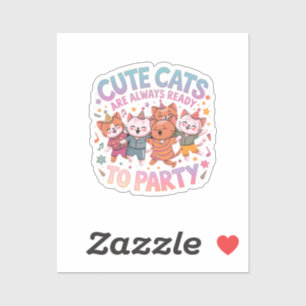 Cute Cats Are Always Ready to Party Fun & Colourfu