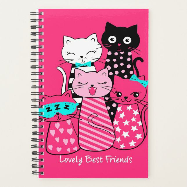 Cute Cats Best Friends Gift Funny Kitten Cat,Kitty Planner (Front)