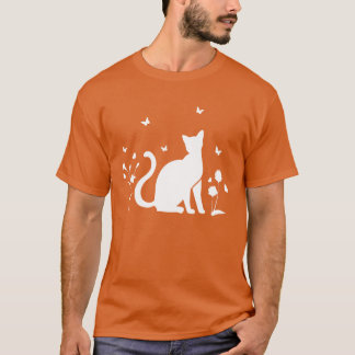 Cute Cats Cat Lover I Cute Cats Butterflies family T-Shirt