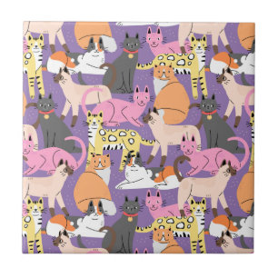 Cute Cats  Ceramic Tile