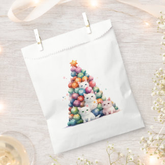 Cute Cats Christmas Tree Favour Bags