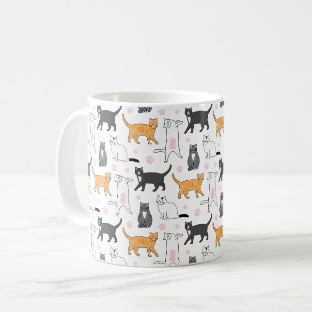 Cute Cats Coffee Mug (Front Left)