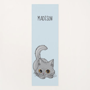 Cute Cats custom name & colour yoga mat