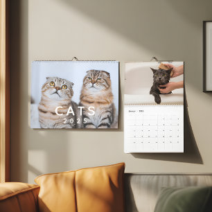 Cute Cats Customisable Photo Wall Calendar