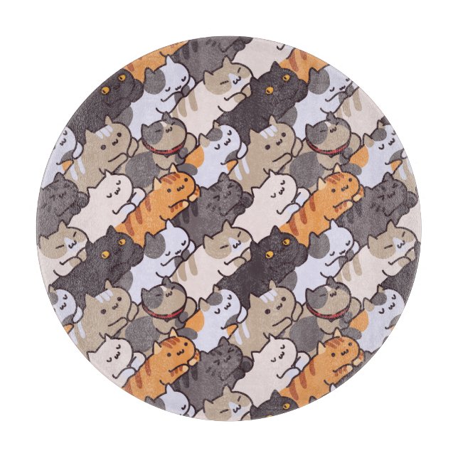 Cute Cats Cutting Board (Front)