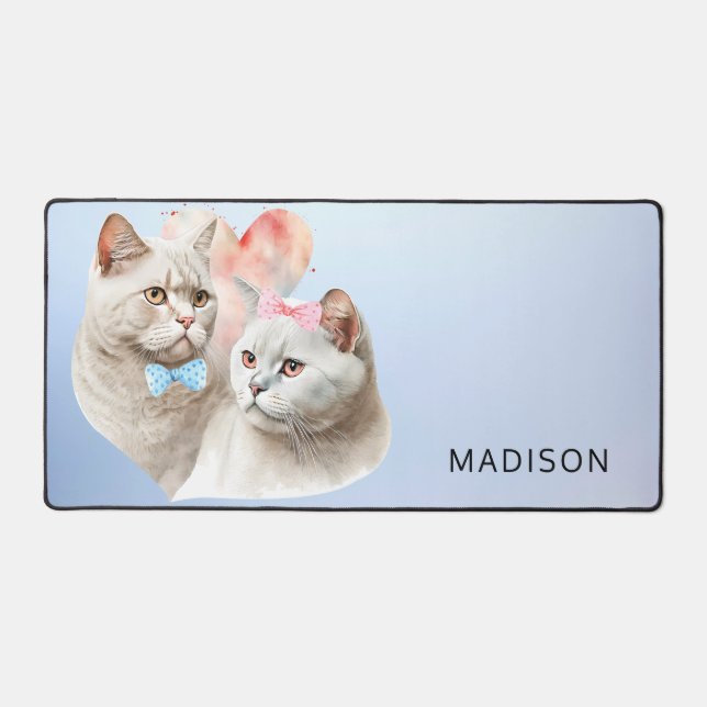 Cute Cats Desk Mat (Front)