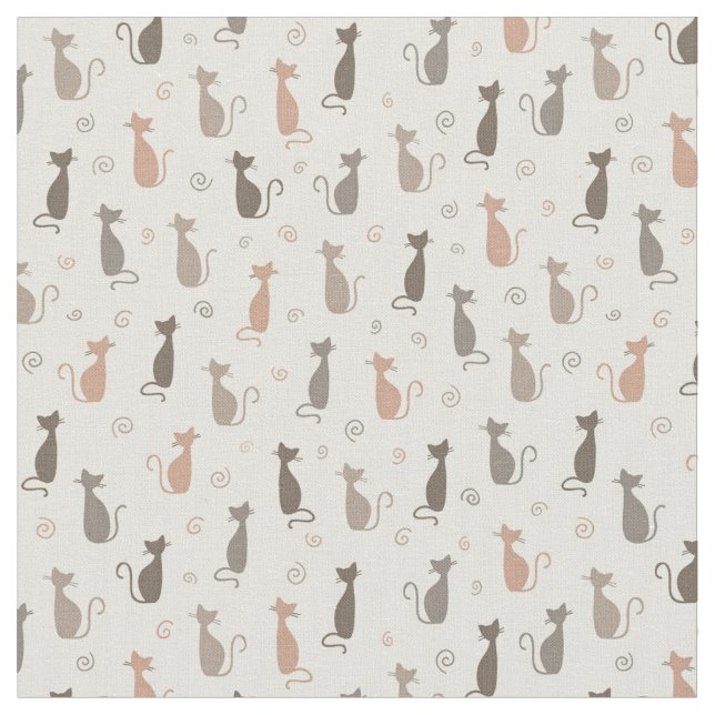 Cute Cats Fabric (Close Up)