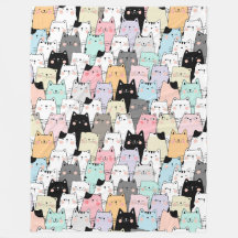 Cute Cats Fleece Blanket