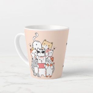 Cute Cats Friends Forever Latte Mug