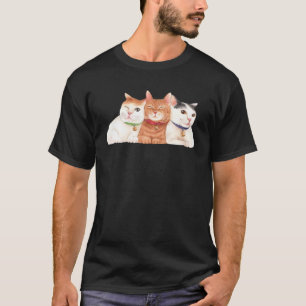 Cute Cats Friends Fun Three Tres Amigos T-Shirt