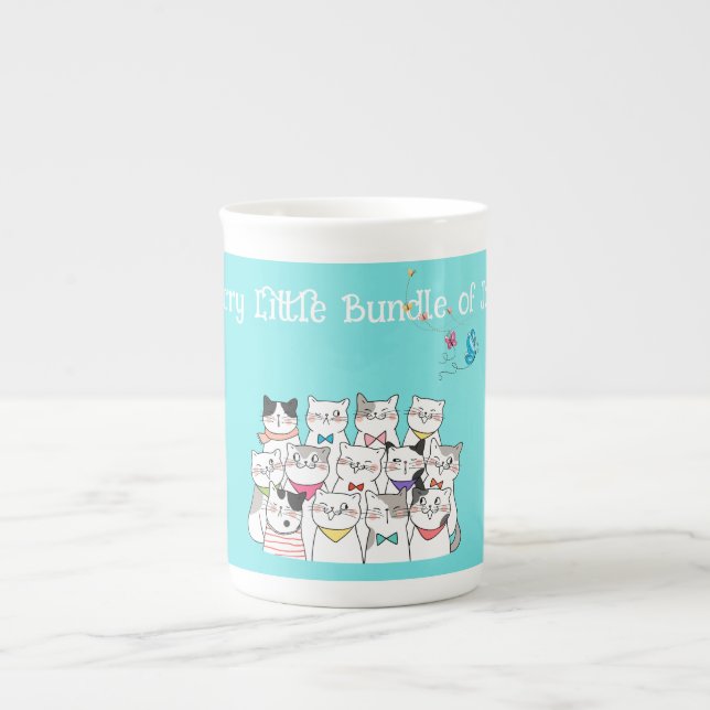 Cute Cats, Furry little Bundle of Joy Bone China Mug (Front)