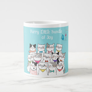 Cute Cats , Furry little Bundle of Joy Large Coffee Mug