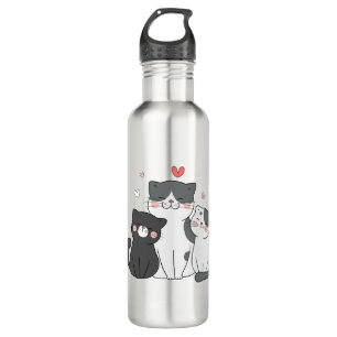 cute cats group cat lover design buy now 710 ml water bottle