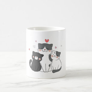 cute cats group cat lover design buy now coffee mug