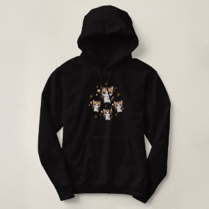 Cute Cats Holding Magic Wand Stars Hoodie