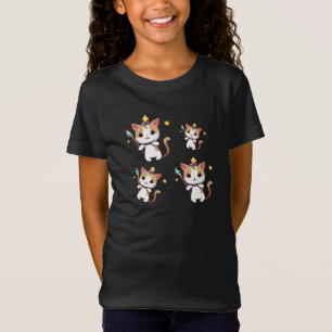 Cute Cats Holding Magic Wand T-Shirt