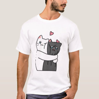 Cute Cats Hugs with Love  T-Shirt