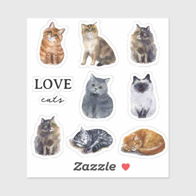Cute Cats Illustrated Kids Custom (Sheet)