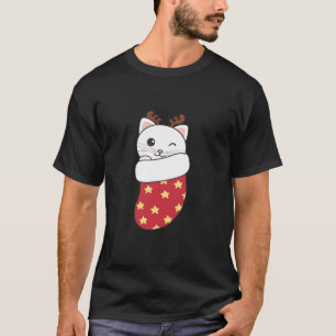 Cute Cats In Christmas Sock For Christmas Cat T-Shirt