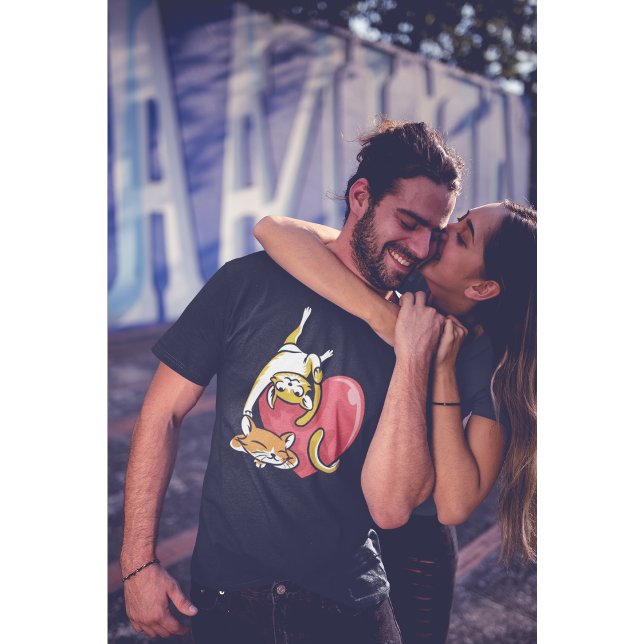 Cute Cats in Love Adorable Valentine’s Day T-Shirt (Creator Uploaded)