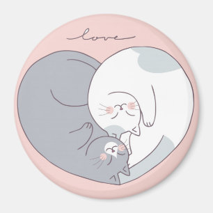 Cute Cats In Love Magnet