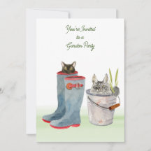 Cute Cats in the Garden Party