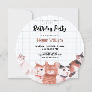 Cute cats invitation