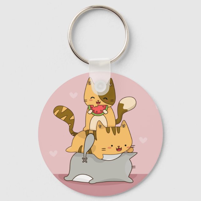 Cute Cats Key Ring (Front)