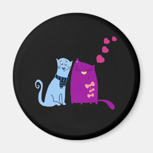 Cute cats love design magnet