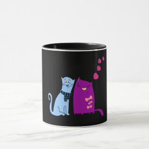 Cute cats love design mug