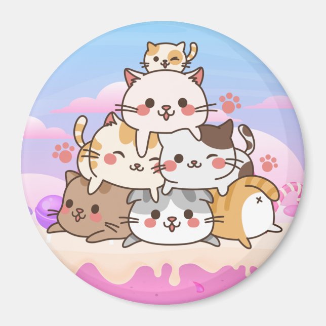 Cute Cats Magnet (Front)