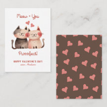 Cute Cats Meow and You are Purrfect Valentines Day