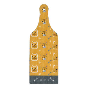 Cute Cats Modern Pattern Personalised Cutting Board