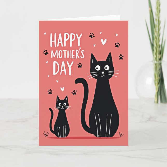 Cute Cats Mothers Day Card (Front)